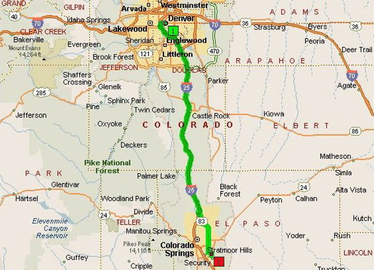 Map From Denver